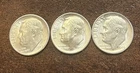 1947s, 1948s, 1949 Roosevelt Dimes BU