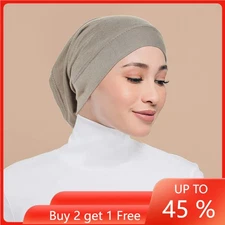 Muslim Women Tube Hat Under Scarf Inner Hijab Cap Turban Bonnet Head Wrap Chemo
