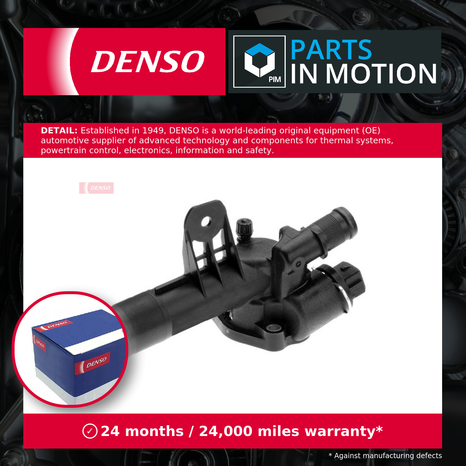 Coolant Thermostat fits DACIA DUSTER 1.5D 2010 on Denso Top Quality Guaranteed