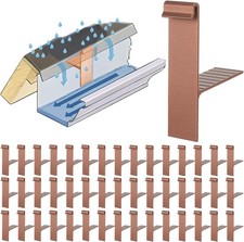 50-Pack 5" Aluminum Gutter Wedges for Leveling K Style Gutters, Dark Brown