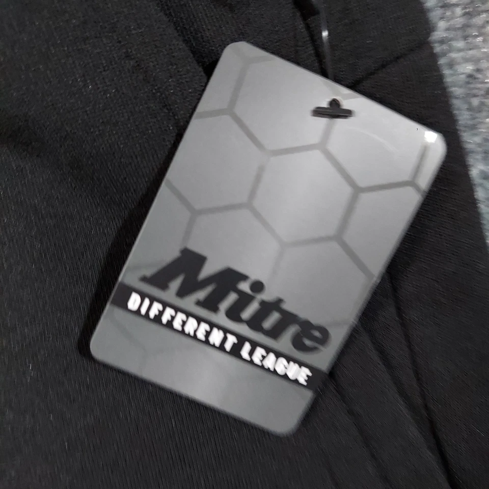 Pantalones de chándal Mitre negros para hombre pequeños elásticos de secado rápido que absorben la humedad nuevos con etiquetas Foto 3 de 4