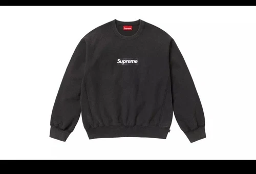 Logo Supreme Washed Box col rond noir commande moyenne confirmée / expédié dès que possible !
