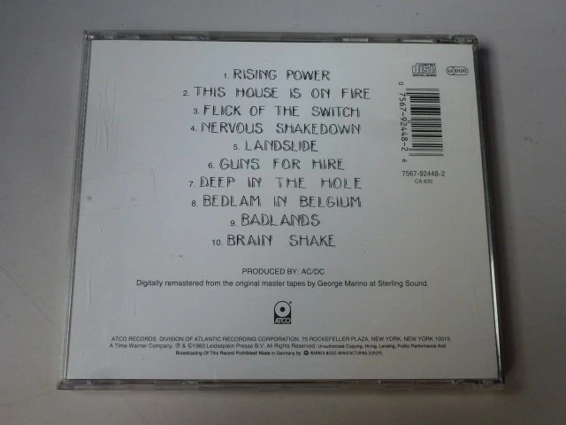 AC/DC Flick of the Switch Cd Sammlungsauflösung - Bild 2 von 2