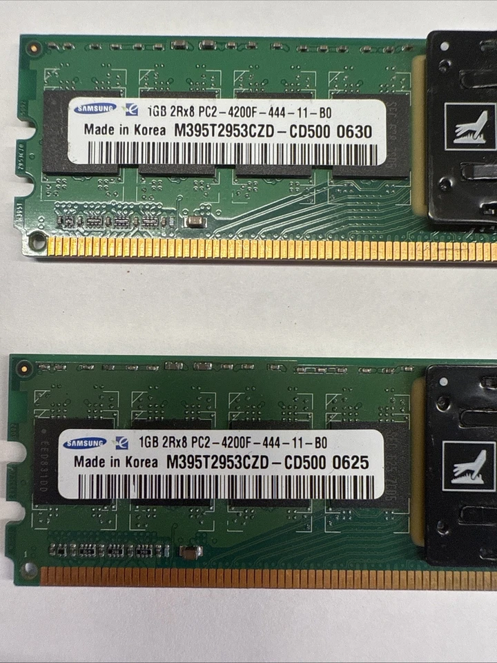 2 Samsung 1GB 2Rx8 PC2-4200F-44-11-B0 RAM DDR3 Memory - Image 2 of 4