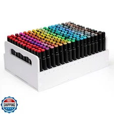 SANFURNEY Marker Pen Organizer Holder, 204 Slots Art Marker Pens Colored Penc