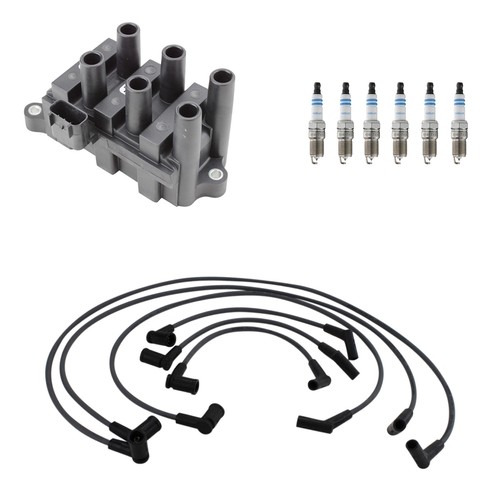 MAYASAF FD498 Ignition Coils 1 Pack 6 Spark Plugs Kit Compatible For Ford F-150/E