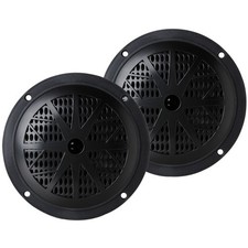 Pair New Pyle PLMR51B 100 Watts 5.25'' 2 Way Black Marine Speakers Kit