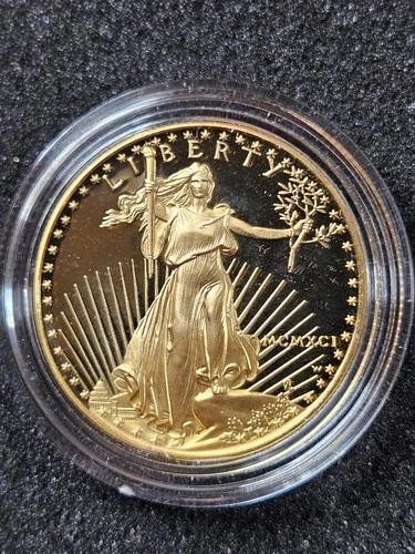 🌟 1991-W American 1 oz Gold Eagle $50 PROOF Coin IN CAPSULE ONLY (NO OGP)