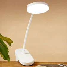 LED Reading Book Light w/Clip Flexible USB Rechargeable Bed Travel Desk Laptop