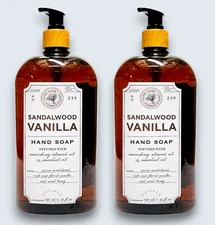 2 Home Body Co Moniker SANDALWOOD VANILLA Hand Soap Liquid 28 oz
