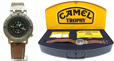 Camel Trophy Green Belt Swiss Movement 35mm Vintage Watch Caliber Eta Uhr