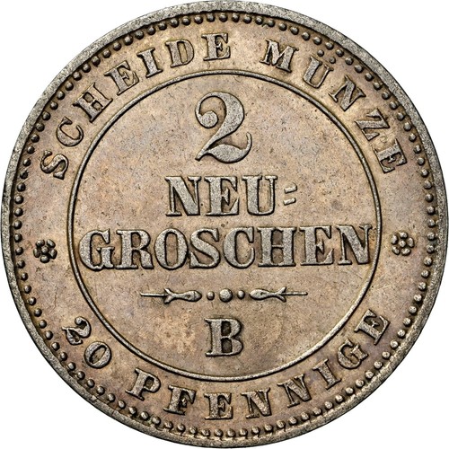 1865 B DEUTSCHLAND SACHSEN 2NG NGC AU 58 - Bild 5 von 5