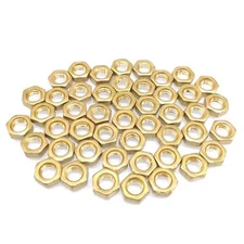 200pcs M5 Metric Thread Insert Screw Fastener Brass Hex Nut