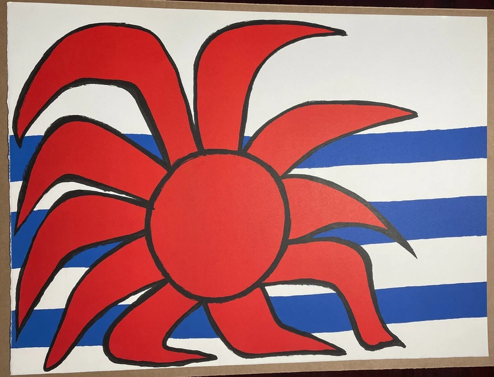 Alexander Calder - Sol y Mar - COMO ESTÁ: desgarro menor en el margen inferior Foto 2 de 4