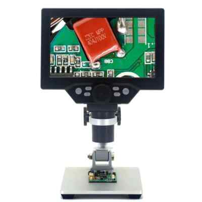 1200X Digital Microscope 12MP Electronic Video Microscopes 7 In HD LCD Soldering