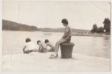 Alone in Thought, While the Others Play Handsome Young Men Shirtless Muscular