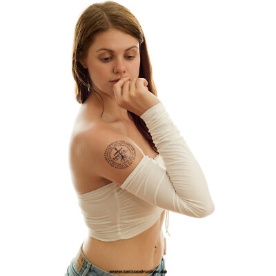 1 x I Am In Christ Tattoo - Christliches  in schwarz - Temporary Body Tattoo (1)