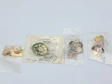 Vintage 1980s Cabbage Patch Kids Enamel Pendants & Pin Lot Of 4 Brand New.