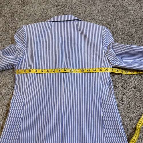 J. Crew Regent Blazer Jacket Size 4 Stripe Blue and White See Details - Picture 10 of 12