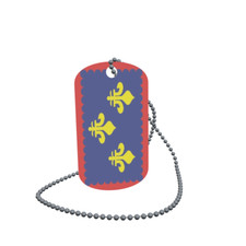 Dog Tag Flag Bunting Berry Province Dog Tag Aluminium 30 x 50mm