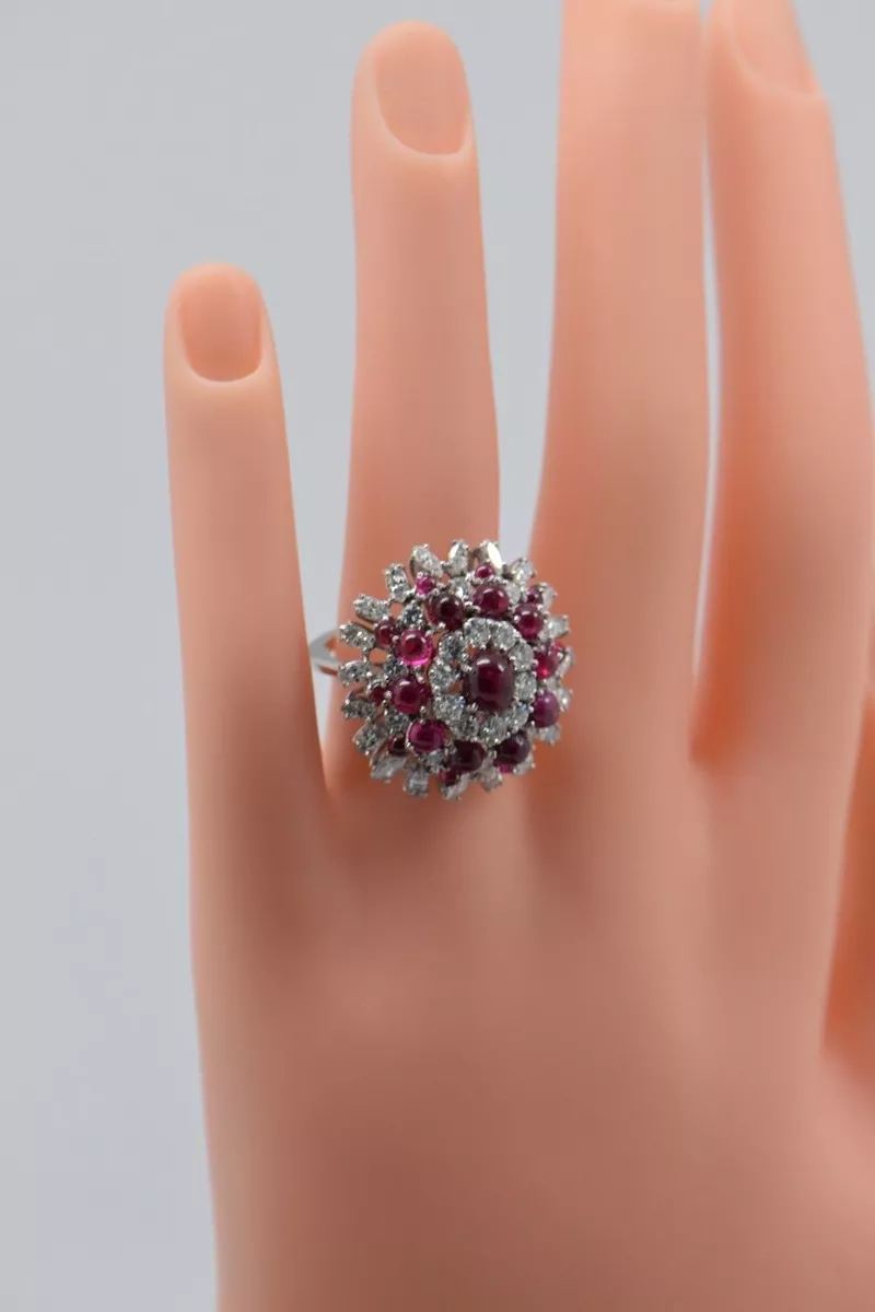 Ruby and diamond cocktail ring online