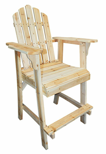 Balcony Tall Counter High Adirondack Chair With Footrest Counter High Adirondack Chair