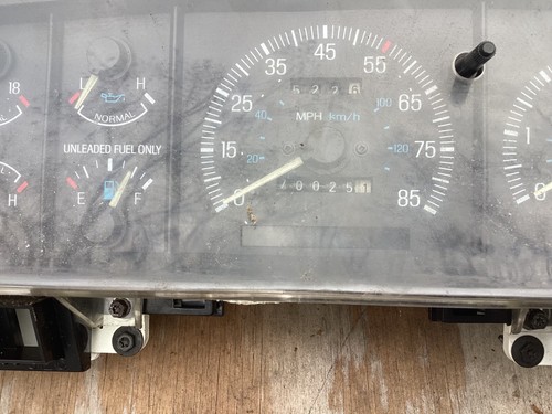 1991 Ford F150 Speedometer Cluster W/Tach Plus 3 Woodgrain Bezels MANUAL Trans - Foto 9 di 13