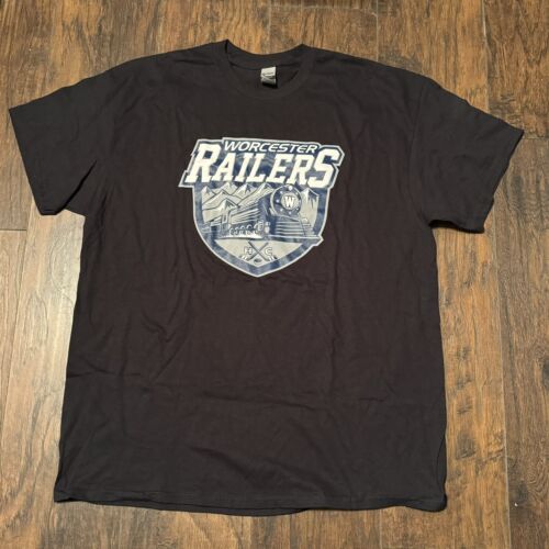 Camicia nera Worcester Railers ECHL Hockey più grande buona logo promozionale taglia XL - Foto 2 di 6