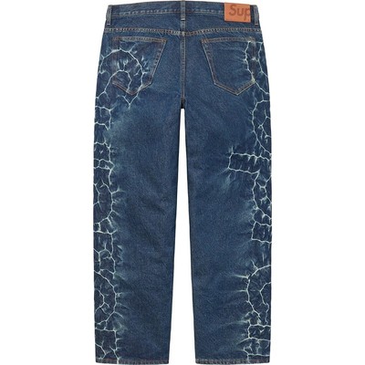 Supreme 23SS SHIBORI LOOSE FIT JEAN Rigid Indigo 32 | eBay