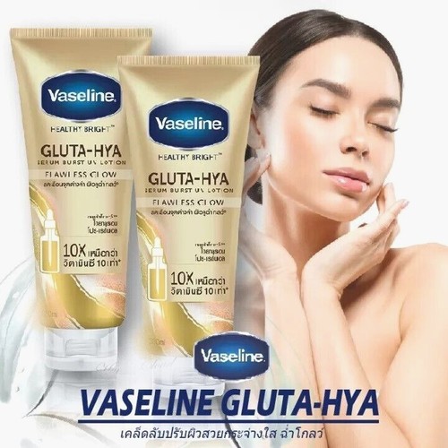 3x Vaseline Gluta-Hya Serum Flawless Glow Burst UV Lotion Healthy Bright 170ml - Picture 4 of 10