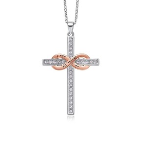 Details about Necklace Woman cross Pendant And Infinity Decorated Crystals Swarovski White Details about Necklace Woman cross Pendant And Infinity Decorated Crystals Swarovski White