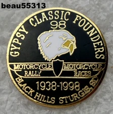 ⭐1998 STURGIS JACKPINE GYPSY SOUTH DAKOTA HARLEY MOTORCYCLE RALLY VEST PIN