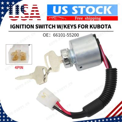 Ignition Switch 66101-55200 For Kubota ZD18 ZD18F ZD21 ZD21F ZD28 ZD28F TG1860G