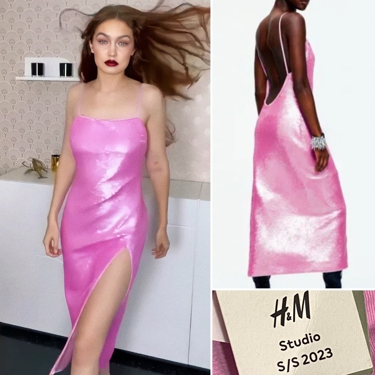h&m pink sparkly dress H&M SEQUIN FRINGE DRESS