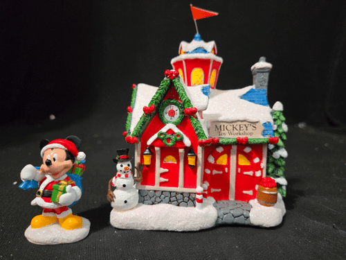 Bradford Exchange Disney Mickey & Friends Mickey's Toy Workshop Iluminado Vacaciones - Imagen 5 de 5