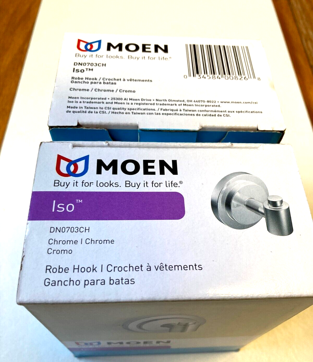 Moen DN0703CH Gancio Da Bagno Singolo In Metallo Cromato – ISO Inspirations – Facile Montaggio, Garanzia A Vita - 5