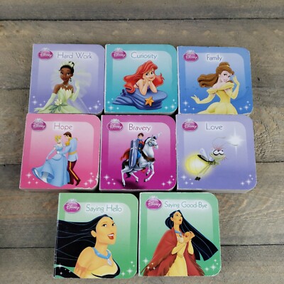 Disney Princess Collection Board Books Story Books Lot Of 24 Mini
