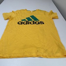 Adidas ESSENTIALS SINGLE JERSEY BIG LOGO TEE Yellow Green Size L