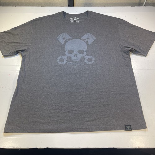 NEW FATAL CREW MOTORSPORTS MOTOCROSS MX RACING PISTON SKULL T SHIRT Mens XXL - Picture 2 of 4