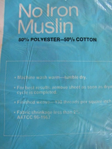 JC PENNEY No Iron Muslin Full FLAT Sheet Embroidery Floral Pattern Unopened - Picture 6 of 10