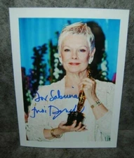(M1) photo dédicace autographe judi dench M dans james bond autograph