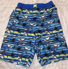 Wonder Nation Boys Swim Trunks Size XXL 18 Blue Sharks