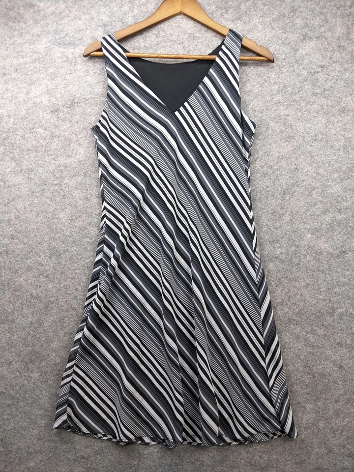 Vestido Alyn Paige Mujer S Gris Negro Funda Semi Transparente Mini Sin Mangas  Foto 2 de 4