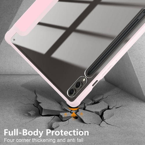 Für Samsung Galaxy Tab S9 S9+ Folio Leder Smart Stift Halter Durchsichtig Etui Abdeckung - Bild 75 von 113