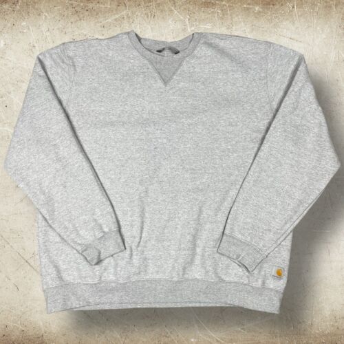 Carhartt Mens Original Fit Sweatshirt Crewneck Sweatshirt Size 2XL Gray K124 HGY - Afbeelding 1 van 10