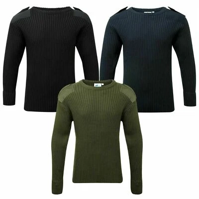 Army Jumper Combat Military Pullover Security Sweater Black Olive Navy Blue Top