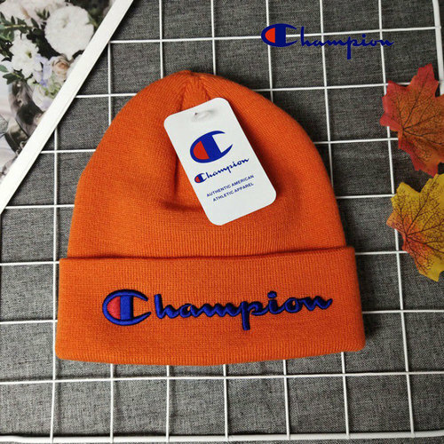 Orange Warm Champion Knit Beanie Cap 