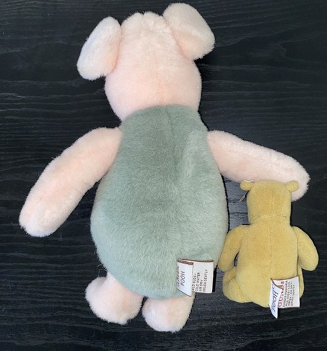 Gund Disney Piglet & Pooh Plush Classic Winnie The Pooh Stuffed Animal Lot Of 2 - Picture 7 of 7