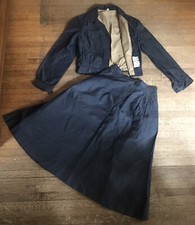 Vintage NEIMAN MARCUS 2-Piece Sporty Skirt Suit, Size 4, Dark Navy