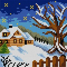 Orchidea Needlepoint canvas for halfstitch without yarn Four Seasons - Winter